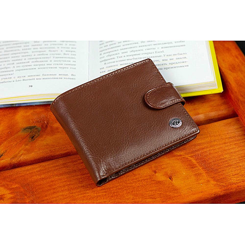 Чоловічий портмоне з натуральної шкіри ST Leather В104 Коричневий