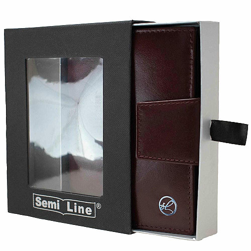 Гаманець жіночий шкіряний Semi Line RFID Dark Red (P8261-2)