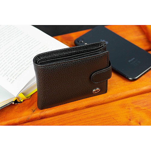Классический мужской портмоне из натуральной кожи ST Leather ST102 Черный
