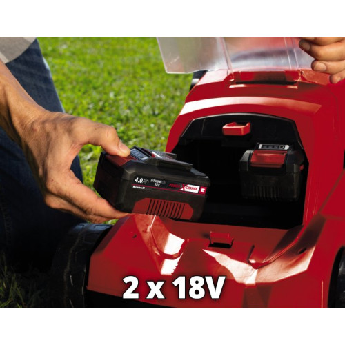 Газонокосарка акумуляторна Einhell PXC GE-CM 36/37 Li 36В(18+18) 37см 45л 25-75мм 14.3кг без АКБ та ЗП