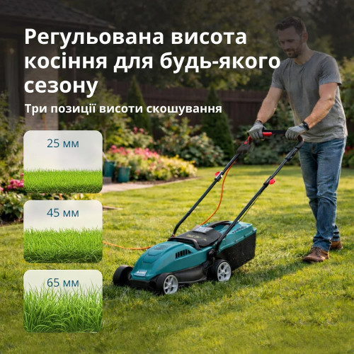 Газонокосарка мережева Konner&Sohnen KS 32LM12-BL 1200Вт 32см 30л 25-65мм 12кг