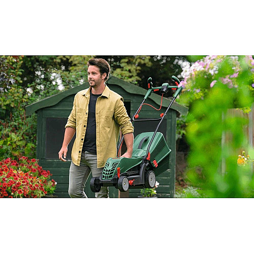 Газонокосилка сетевая Bosch UniversalRotak 37-555 1400Вт 37см 40л 27-50мм 15.5кг