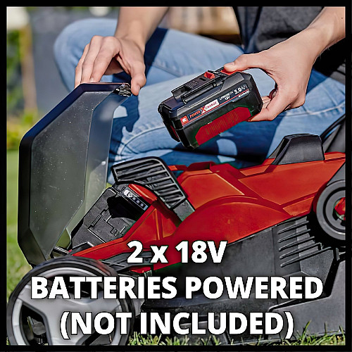 Газонокосарка акумуляторна Einhell PXC GE-CM 36/34-1 Li 36В(18+18) 33см 30л 20-65мм 11.9кг без АКБ та ЗП