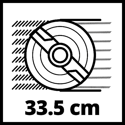 Газонокосарка акумуляторна Einhell PXC GE-CM 36/34-1 Li 36В(18+18) 33см 30л 20-65мм 11.9кг без АКБ та ЗП