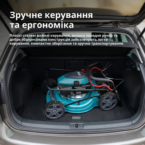 Газонокосарка бензинова Konner&Sohnen KS 46LMG-SP 3.8кВт 46см 65л 25-75мм ручний стартер 30.2кг