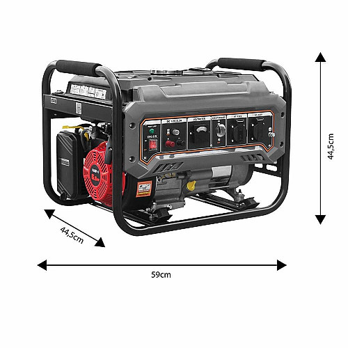 Бензиновый генератор GRAPHITE 230В (1 фаза), 2/2.2кВт, ручной старт, AVR, 40кг