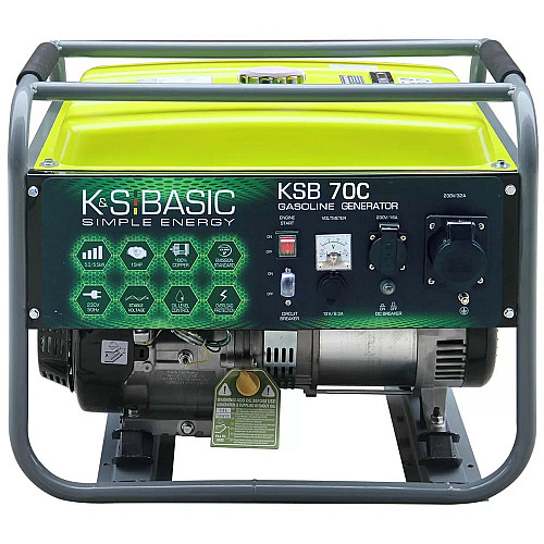 Генератор бензиновий Konner&Sohnen Basic KSB 70C, 230В, 5-5.5кВт, ручний стартер