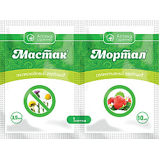 Гербіцид Мастак р.к. (3,5 мл) + Мортал к.с. (10 мл) Ukravit на 1 сотку