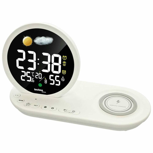 Годинник настільний Technoline WT427 Wireless Mobile Charging White (WT427)
