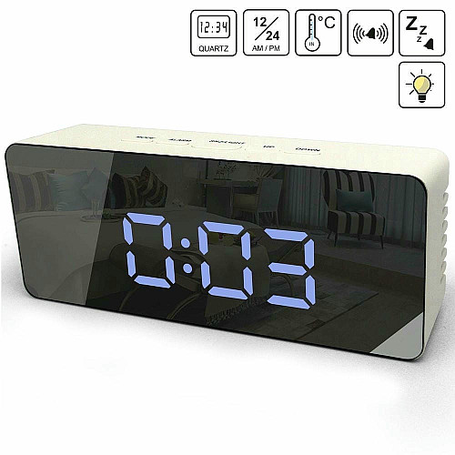 Часы настольные Technoline WT475 White/Black Mirror (WT475)