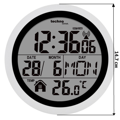 Годинник настінний Technoline WT3005 Bath Clock Silver (WT3005)