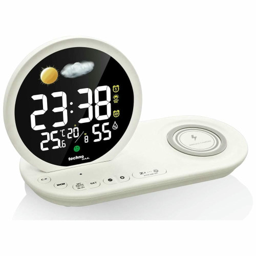 Годинник настільний Technoline WT427 Wireless Mobile Charging White (WT427)