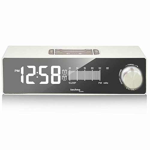 Часы настольные с радио Technoline WT483 White/Silver (WT483)