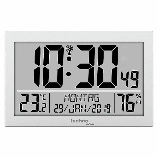 Часы настенные Technoline WS8016 Silver (WS8016)