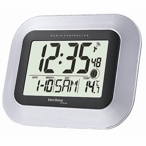 Времена настенные Technoline WS8005 Silver/Black (WS8005)