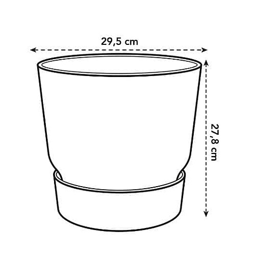 Горшок Elho greenville round (зеленый)