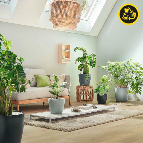 Вазон Lechuza CLASSICO Color ECO 35 темно сірий