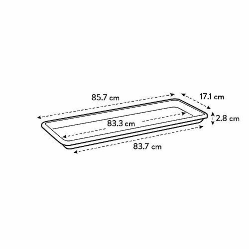 Поддон Elho barcelona trough saucer 90*3см, черный