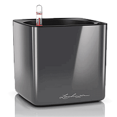 Вазон Lechuza Cube Glossy 16 Антрацит