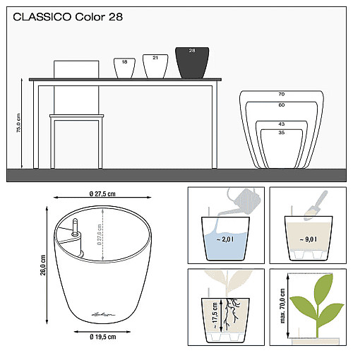 Вазон Lechuza Classico Color 28 Бежевий
