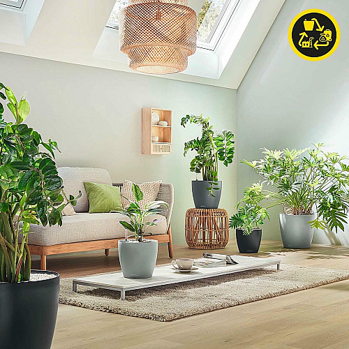Вазон Lechuza CLASSICO Color ECO 28 темно-сірий