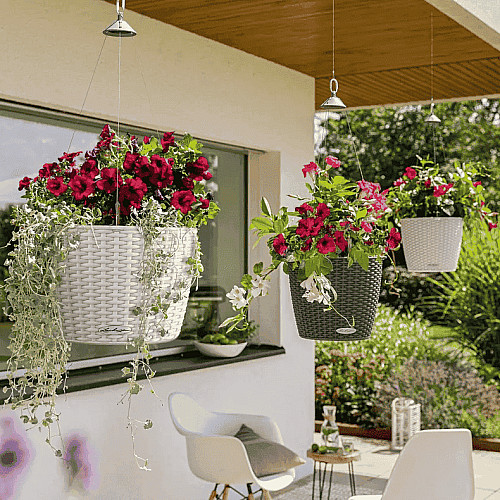 Вазон Lechuza Nido Cottage 28 Графітовий