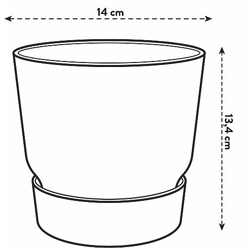 Вазон Elho greenville round (білий)