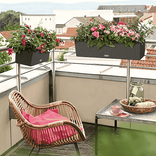 Вазон Lechuza Balconera Cottage 80 Світло-сірий