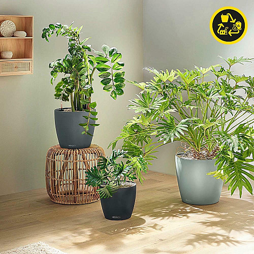 Вазон Lechuza CLASSICO Color ECO 28 темно-сірий