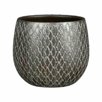 Кашпо Edelman Madeira pot round 18х18 см срібний