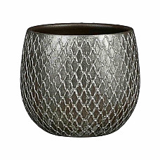 Кашпо Edelman Madeira pot round 18х18 см срібний