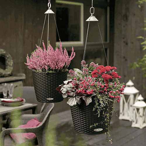 Вазон Lechuza Nido Cottage 28 Графітовий
