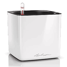 Вазон Lechuza Cube Glossy 16 Білий