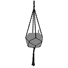 Підвіс Lechuza Macramé BOHO 90 чорний