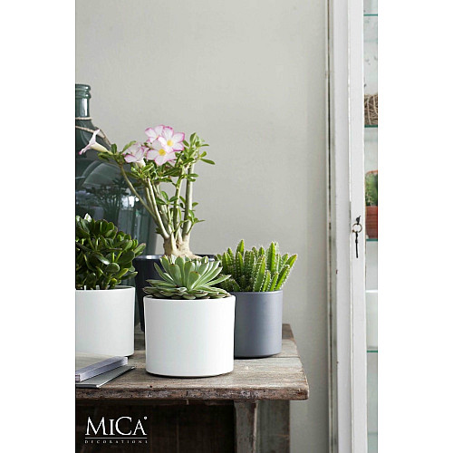 Кашпо Edelman Mica Decorations Era 23 см пісочно-світло-сірий