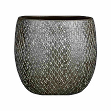 Кашпо Edelman Madeira pot round 23х23 см срібний