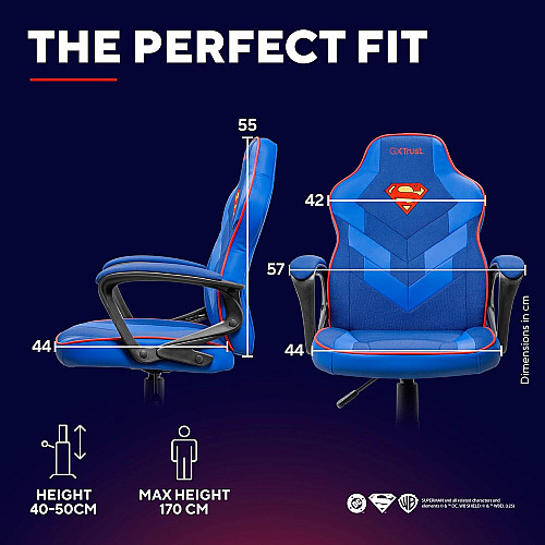 Крісло Trust GXT 703SM Revvo, ПУ шкіра, Foldable Armrests, синій