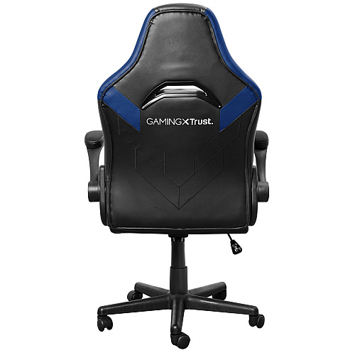 Кресло Trust GXT703B Riye, ПУ кожа, Foldable Armrests, синий