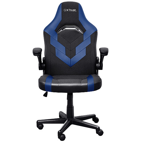 Кресло Trust GXT703B Riye, ПУ кожа, Foldable Armrests, синий