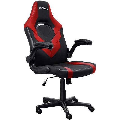 Крісло Trust GXT703R Riye, ПУ шкіра, Foldable Armrests, червоний