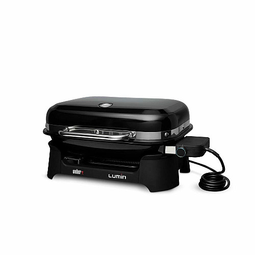 Гриль електричний Weber Lumin Compact із підставкою, чорний