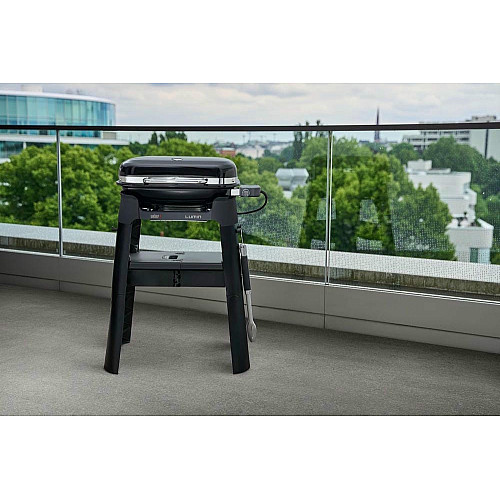 Гриль електричний Weber Lumin Compact із підставкою, чорний