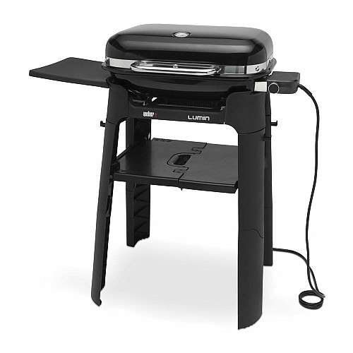 Гриль електричний Weber Lumin Compact із підставкою, чорний