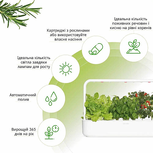 Гідропонна установка - розумний сад Click and Grow 8868 Smart Garden 9 Білий