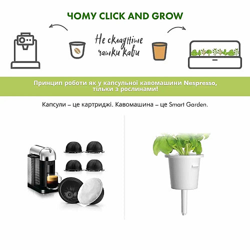 Гідропонна установка Click and Grow 7205 Smart Garden 3 Білий