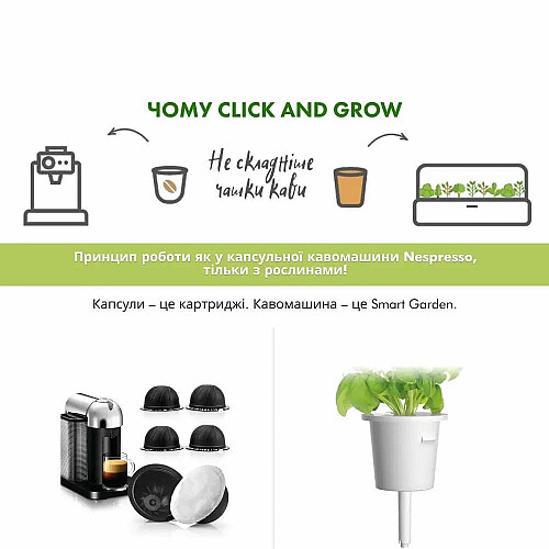 Гідропонна установка - розумний сад Click and Grow 8868 Smart Garden 9 Білий
