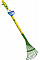 Грабли детские веерные зеленые Штокер Kid's Garden Stocker 2305