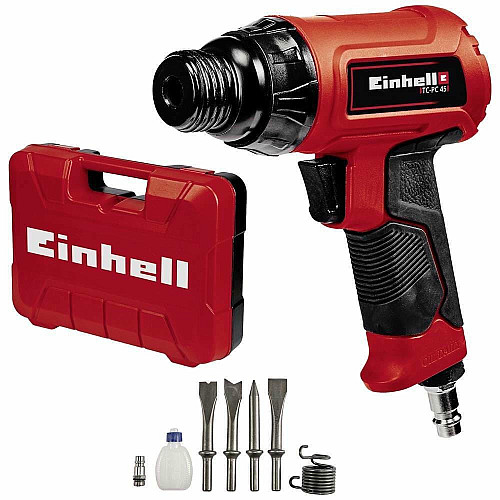 Молоток відбійний Einhell TC-PC 45 пневматичний, 6.3бар, повітря 113л/хв, 1.2Дж, 4500уд/хв, 1кг