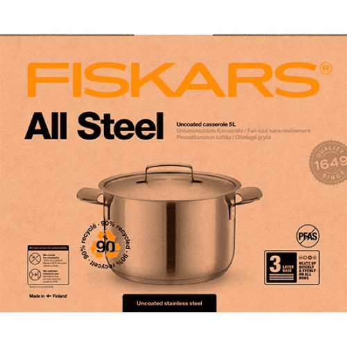 Каструля Fiskars All Steel, 5 л (1064752)