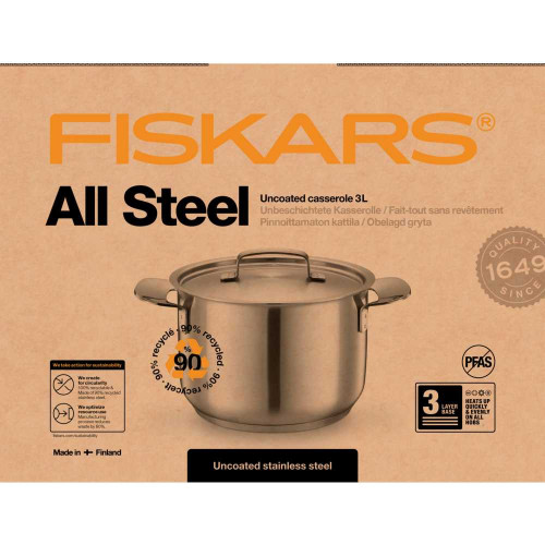 Каструля Fiskars All Steel, 3 л (1064751)